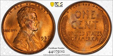 1937-D 1C MS67+ RD