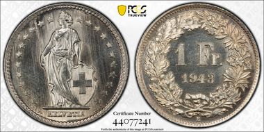 1943 B 1 Fr KM-24  Ag SP67