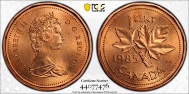1985 1C Pointed 5 MS66RD