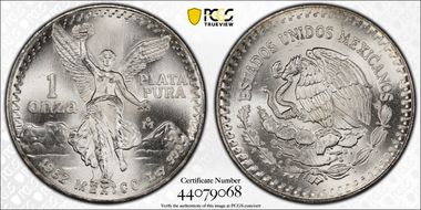 1982-Mo Onza Libertad Ag MS67