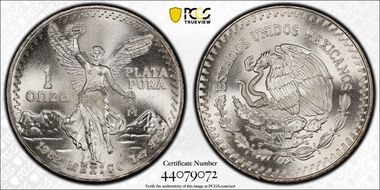 1982-Mo Onza Libertad Ag MS68