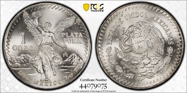 1982-Mo Onza Libertad Ag MS67