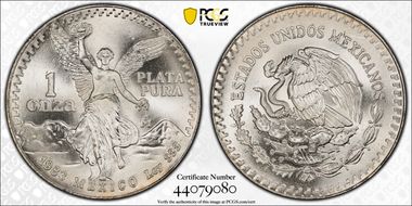 1983-Mo Onza Libertad Ag MS67