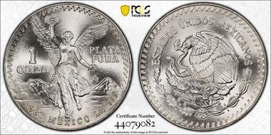 1983-Mo Onza Libertad Ag MS67