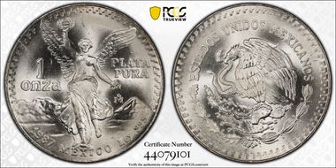 1987-Mo Onza Libertad Ag - DDO MS67