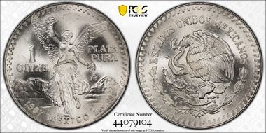 1987-Mo Onza Libertad Ag - DDO MS67