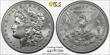 2021-CC Privy $1 Morgan Dollar 100th Anniversary First Strike MS69