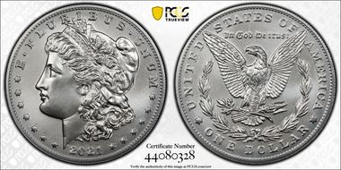 2021 $1 Morgan Dollar 100th Anniversary First Strike MS69