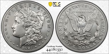 2021-S $1 Morgan Dollar 100th Anniversary First Strike MS70