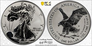 2021-S $1 Silver Eagle Rev PR - Type 2 Designer Edition PR70