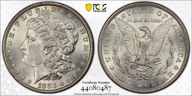 1883 $1 MS62