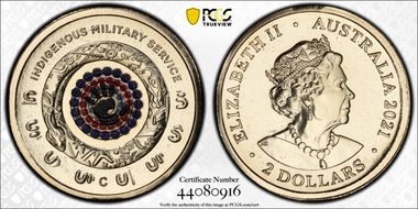 2021-C $2 Indigenous Military Service Colorized MS68