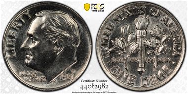 1981-P 10C MS65FB