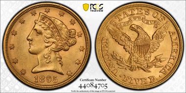 1895 $5 MS63