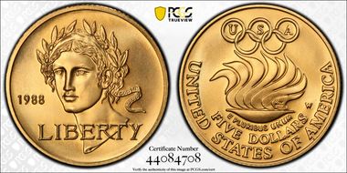 1988-W $5 Olympic MS69