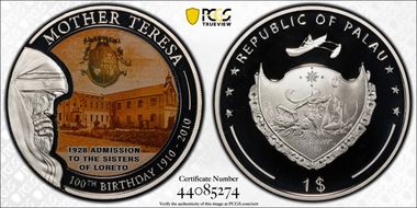 2010 $1 Sisters of Loreto Colorized PR69DCAM