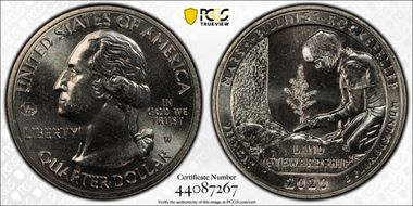 2020-W 25C Marsh-Billings-Rockefeller NP V75 MS65