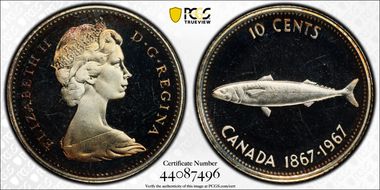 1967 10C PR67DCAM