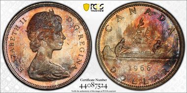 1966 S$1 Large Beads MS65