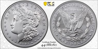 2021-S $1 Morgan Dollar 100th Anniversary MS70