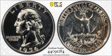 1956 25C FS-701, Reverse Die Gouge PR66