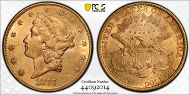 1877 $20 AU55