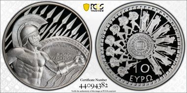 2020 € 10 Battle of Thermopylae Leonidas PR70DCAM