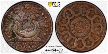 1787 Fugio 1C States United, 4 Cinq N1BN