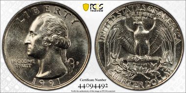 1991-P 25C MS66
