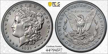 2021-CC Privy $1 Morgan Dollar 100th Anniversary First Strike MS69