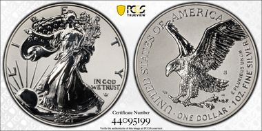 2021-S $1 Silver Eagle Rev PR - Type 2 Designer Edition - First Strike PR69
