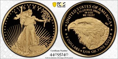 2021-W $5 Gold Eagle - Type 2 First Strike PR70DCAM