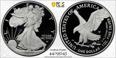 2021-W  $1 Silver Eagle - Type 2 PR69DCAM
