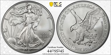 2021-W $1 Burnished Silver Eagle-Type 2 SP70