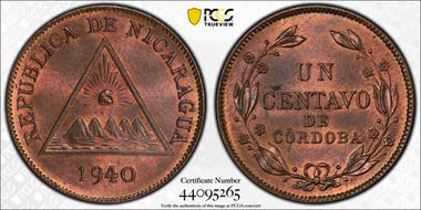 1940 1C MS64RB