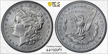 2021-CC Privy $1 Morgan Dollar 100th Anniversary First Strike MS69