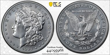 2021-S $1 Morgan Dollar 100th Anniversary First Strike MS69