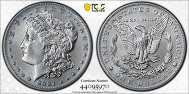 2021 $1 Morgan Dollar 100th Anniversary First Strike MS69