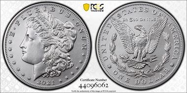 2021-O Privy $1 Morgan Dollar 100th Anniversary First Strike MS70