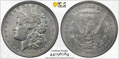 1878 7/8TF $1 Weak N1