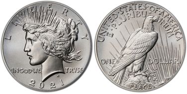 2021 $1 Peace Dollar 100th Anniversary First Strike MS69