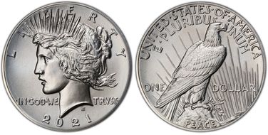 2021 $1 Peace Dollar 100th Anniversary First Strike MS69