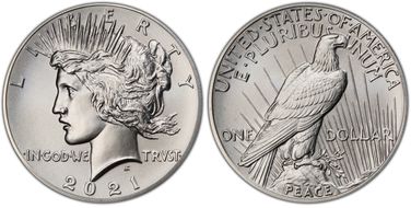 2021 $1 Peace Dollar 100th Anniversary First Strike MS69