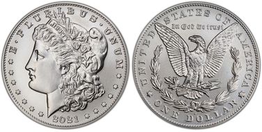 2021-D $1 Morgan Dollar 100th Anniversary First Strike MS70