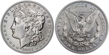 2021-D $1 Morgan Dollar 100th Anniversary First Strike MS70