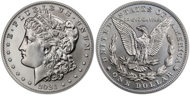 2021-D $1 Morgan Dollar 100th Anniversary First Strike MS69