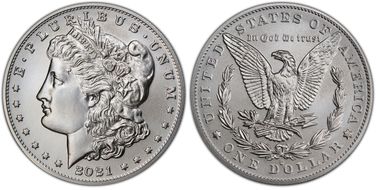 2021-O Privy $1 Morgan Dollar 100th Anniversary First Strike MS70