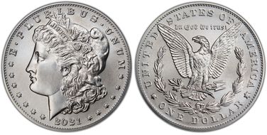 2021-CC Privy $1 Morgan Dollar 100th Anniversary First Strike MS70