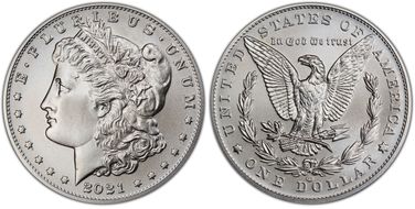 2021-CC Privy $1 Morgan Dollar 100th Anniversary First Strike MS70