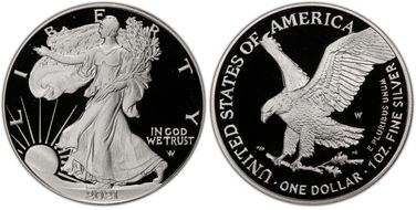 2021-W  $1 Silver Eagle - Type 2 First Strike PR70DCAM